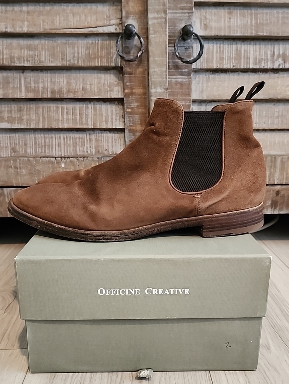 Officine Creative Brown Suede Chelsea Boot